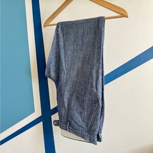 J. Crew Slim Fit Bowery Dress Pant in Chambray